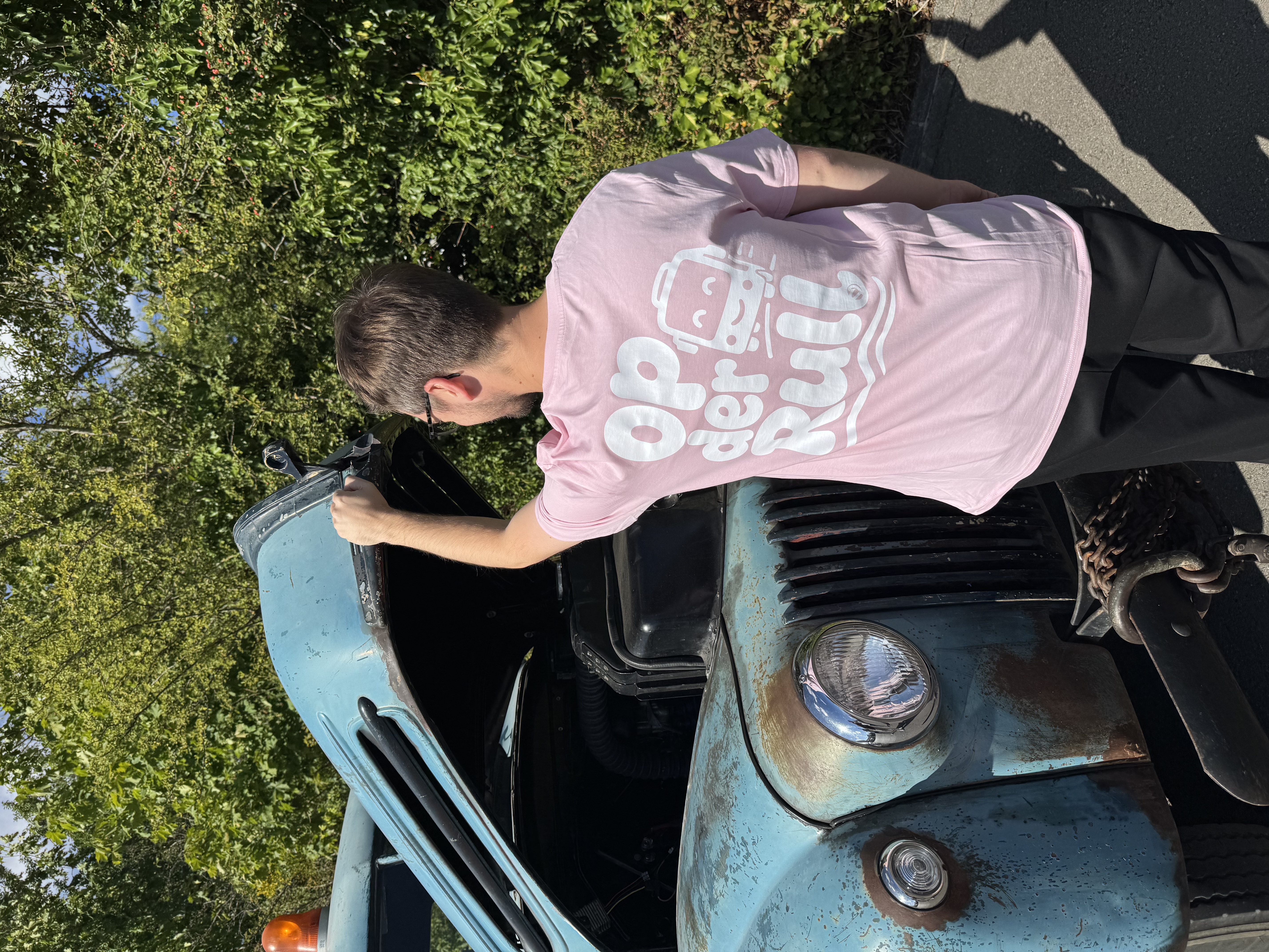 T-Shirt "Op der Rull" - Rose pastel
